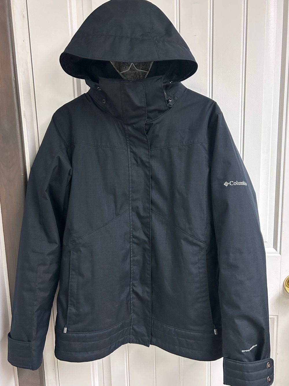 Columbia Women’s Hooded Black Interchange Winter Jacket